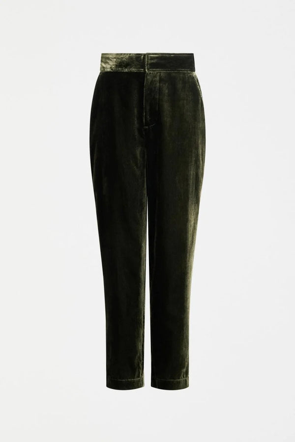 Suuri Velvet Pant - Deep Olive