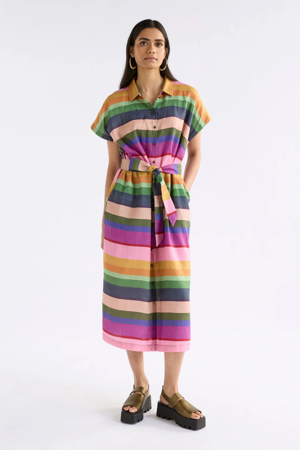 Tilko Shirt Dress - Lysbro Print