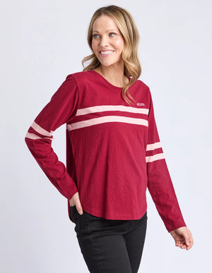 Adora Long Sleeve Tee - Maroon