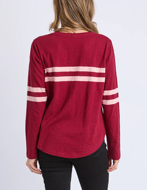 Adora Long Sleeve Tee - Maroon