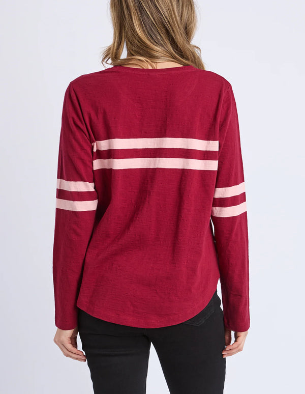 Adora Long Sleeve Tee - Maroon