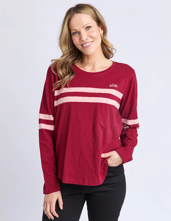 Adora Long Sleeve Tee - Maroon