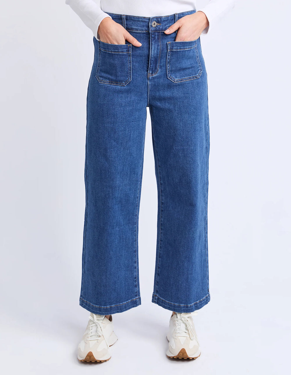 Alyssa Front Pocket Jean - Mid Blue Wash