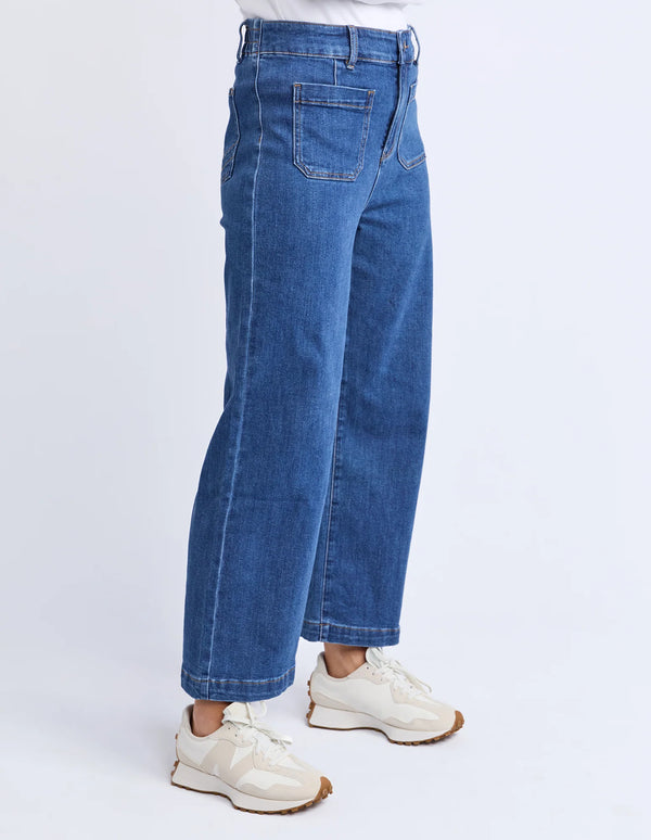 Alyssa Front Pocket Jean - Mid Blue Wash