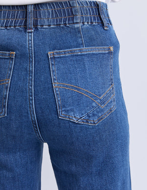 Alyssa Front Pocket Jean - Mid Blue Wash