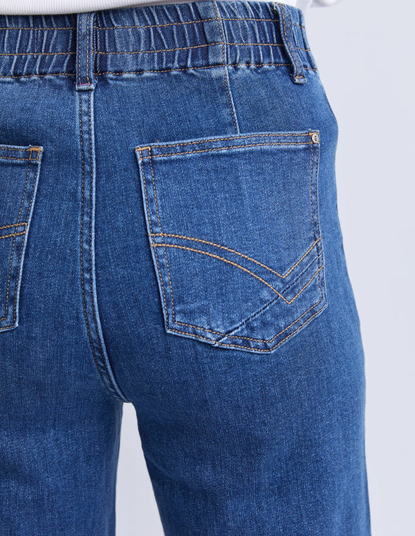 Alyssa Front Pocket Jean - Mid Blue Wash