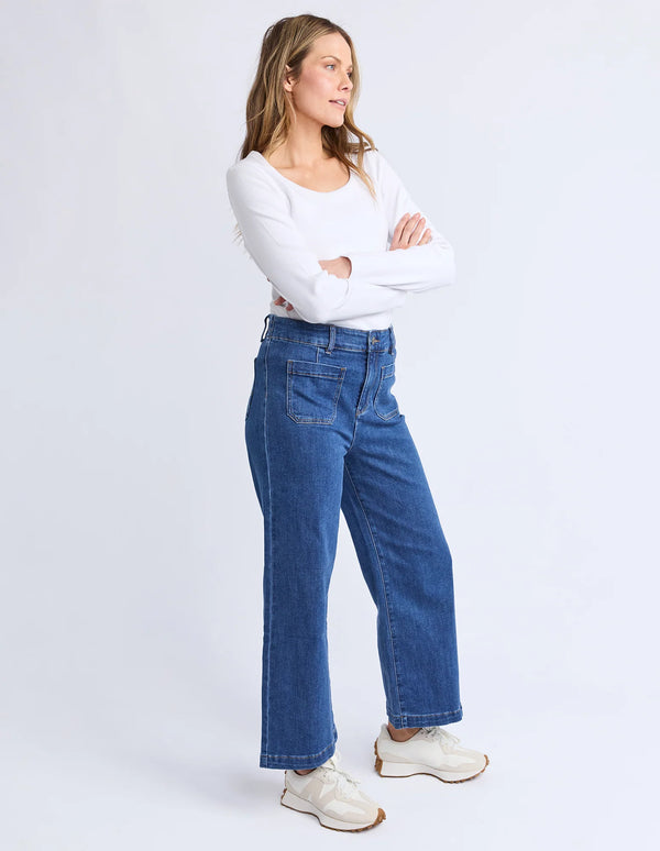 Alyssa Front Pocket Jean - Mid Blue Wash