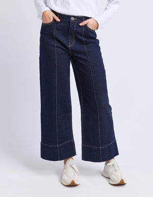 Ando Pintucked Jean - Dark Blue