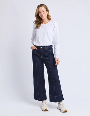 Ando Pintucked Jean - Dark Blue