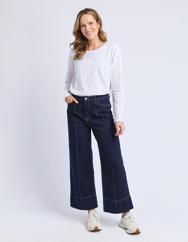 Ando Pintucked Jean - Dark Blue