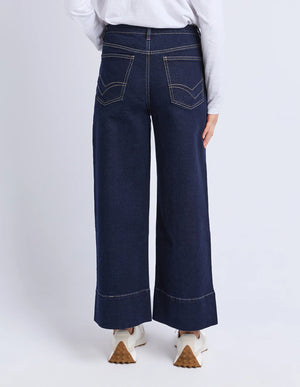 Ando Pintucked Jean - Dark Blue