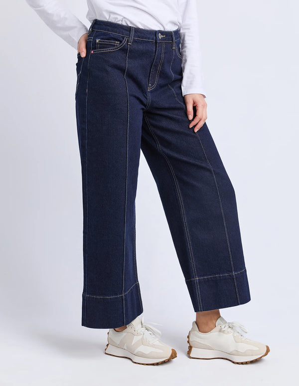 Ando Pintucked Jean - Dark Blue