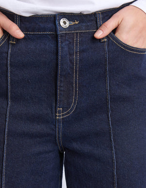 Ando Pintucked Jean - Dark Blue