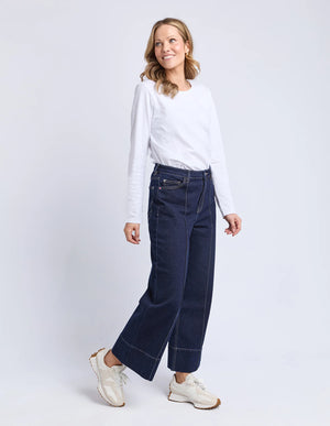 Ando Pintucked Jean - Dark Blue