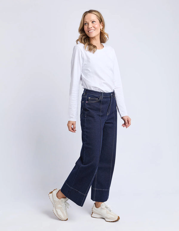 Ando Pintucked Jean - Dark Blue