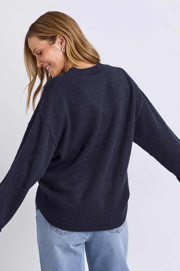 Annie Intarsia Knit - Navy