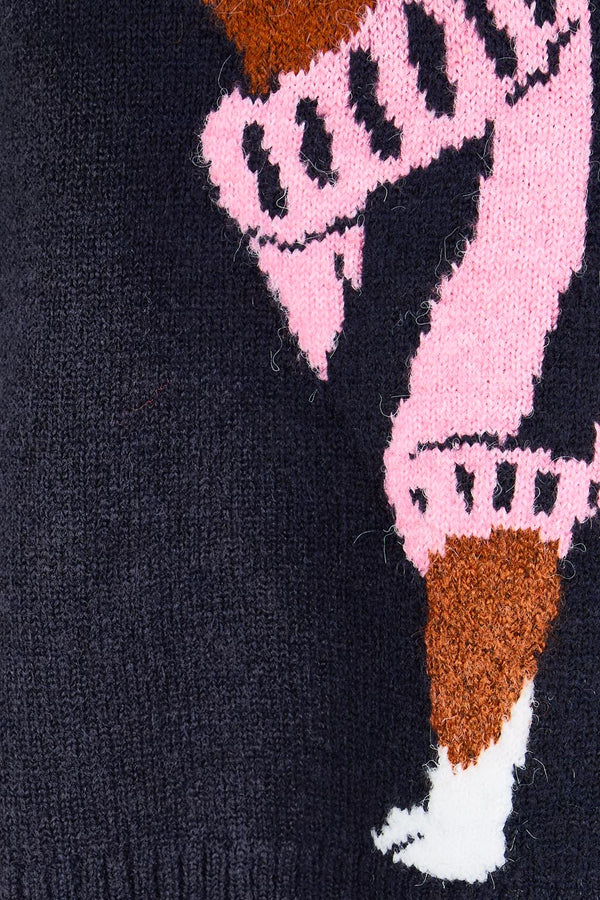Annie Intarsia Knit - Navy