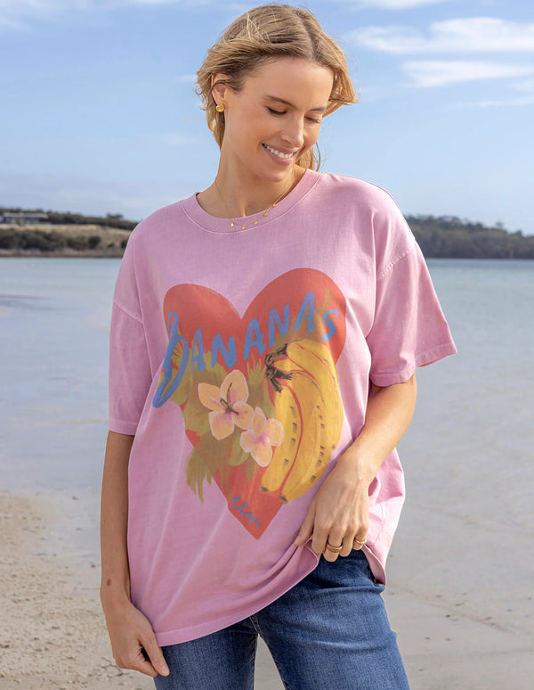 Banana Tee - Peony Pink