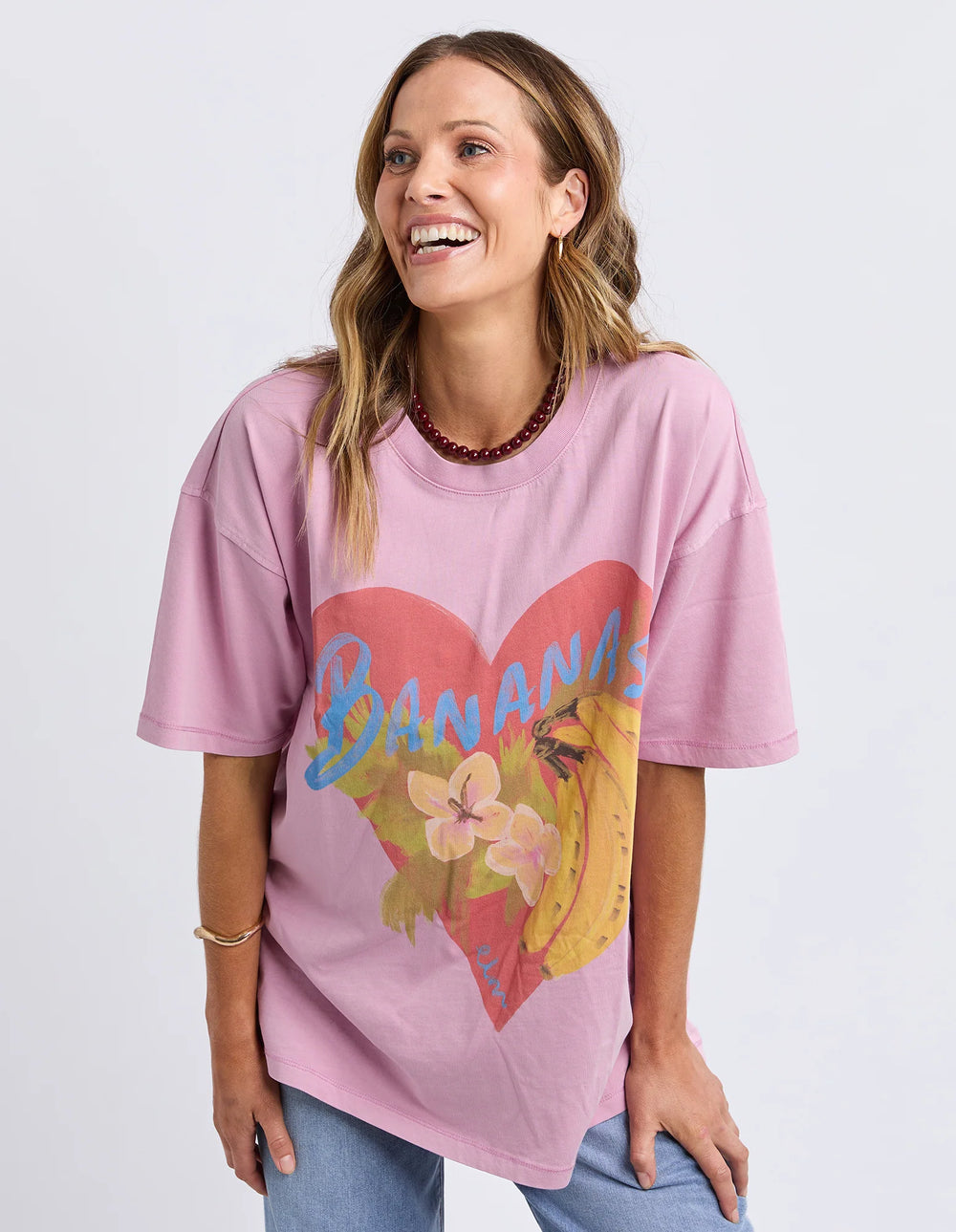 Banana Tee - Peony Pink
