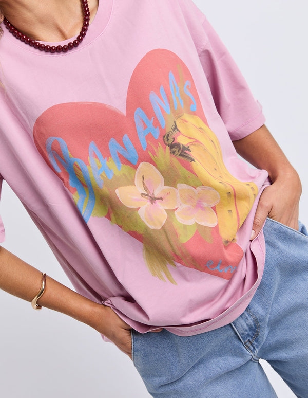 Banana Tee - Peony Pink