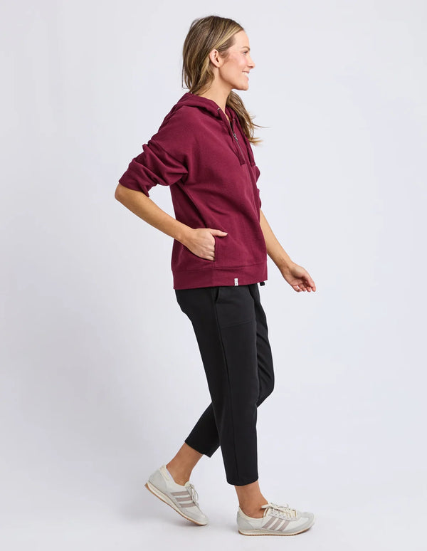 Beachy Zip Hoodie - Plum