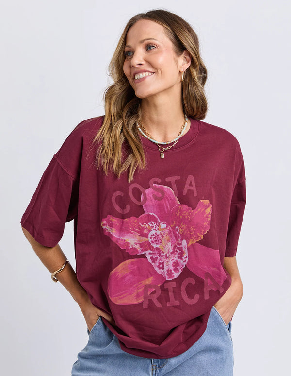Costa Rica Tee - Plum