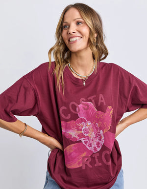 Costa Rica Tee - Plum