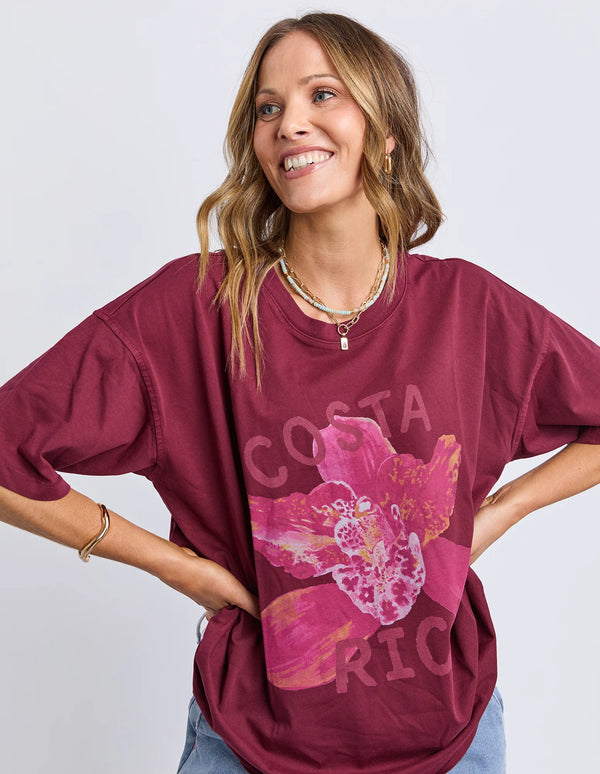 Costa Rica Tee - Plum