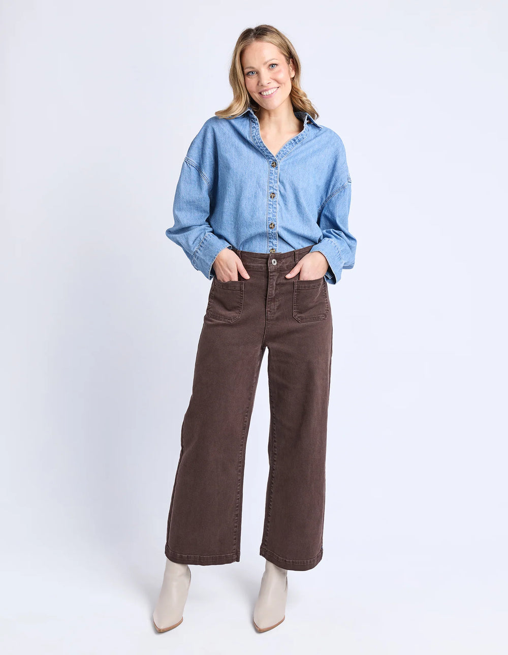 Delphi Front Pocket Jean - Chocolate