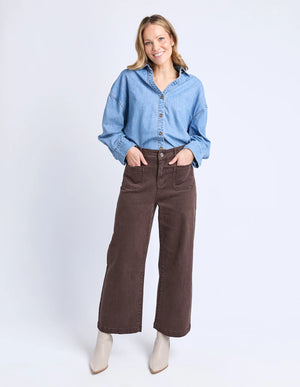 Delphi Front Pocket Jean - Chocolate