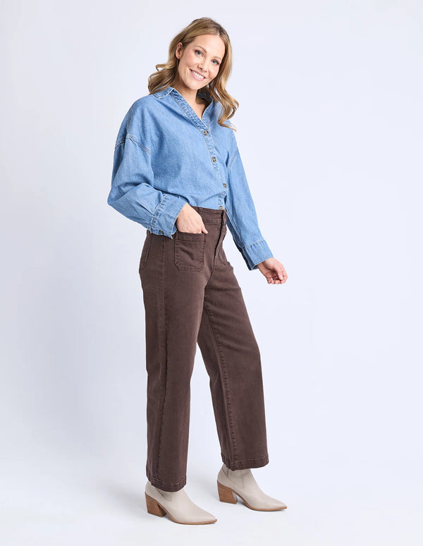 Delphi Front Pocket Jean - Chocolate