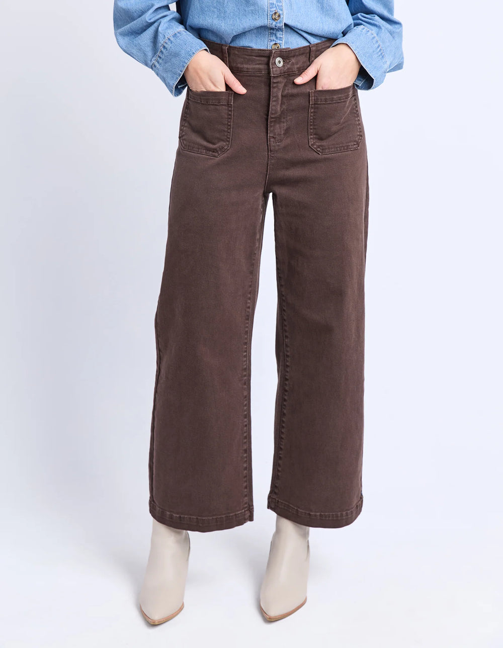 Delphi Front Pocket Jean - Chocolate