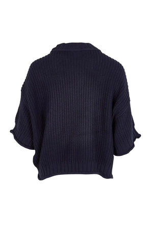 Luela Short Sleeve Knit - Navy