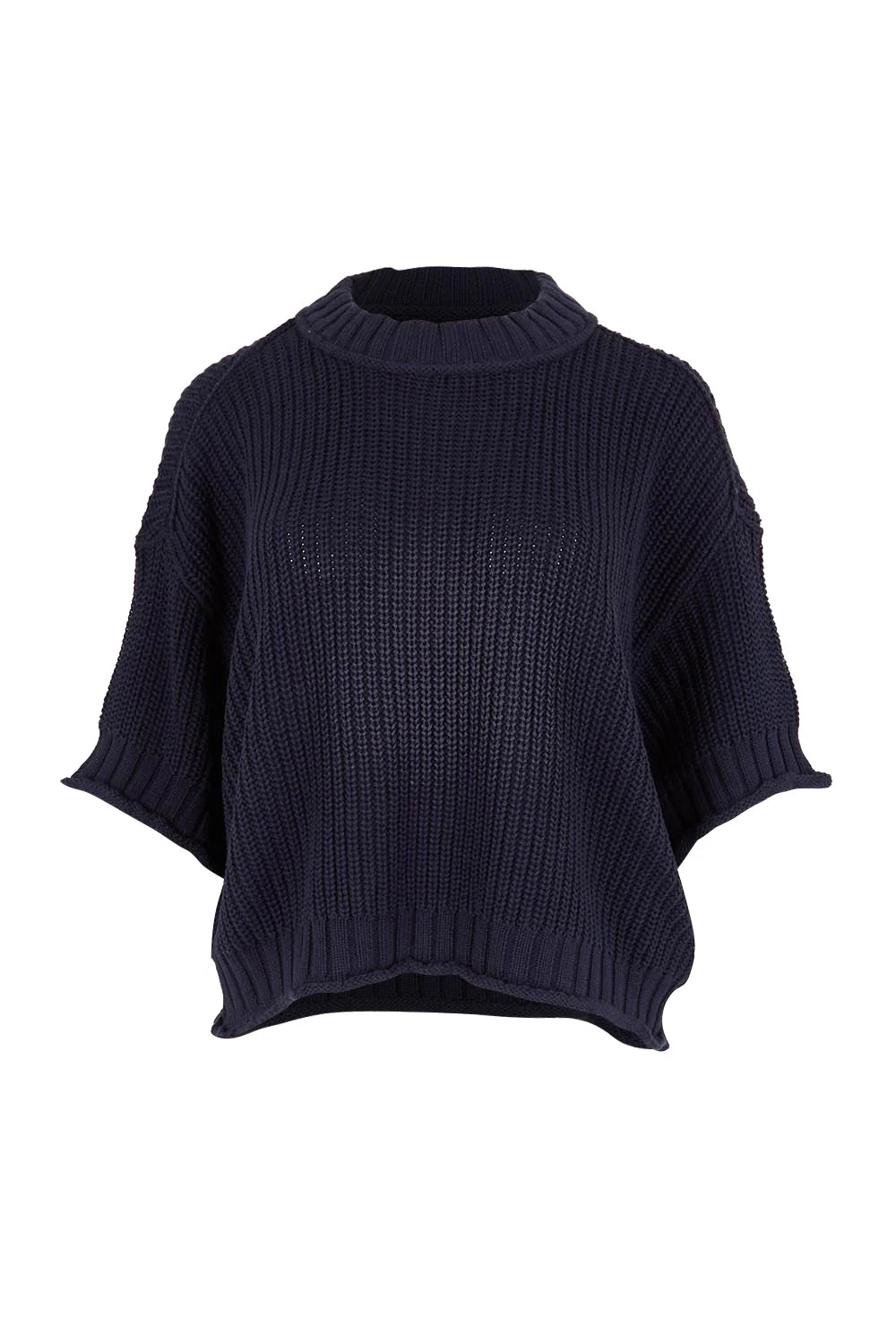 Luela Short Sleeve Knit - Navy