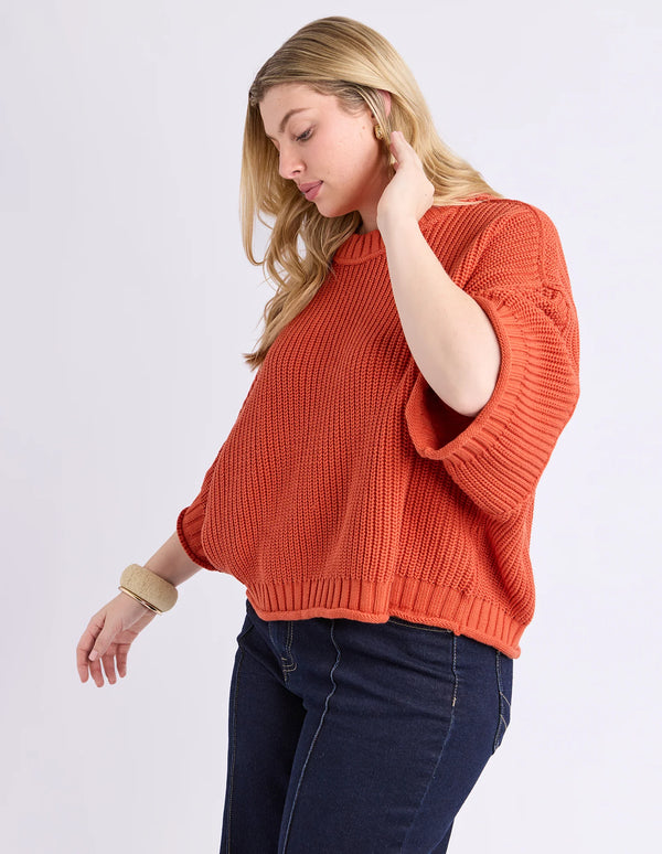 Luela Short Sleeve Knit - Orange