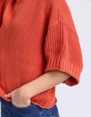 Luela Short Sleeve Knit - Orange
