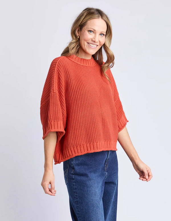 Luela Short Sleeve Knit - Orange
