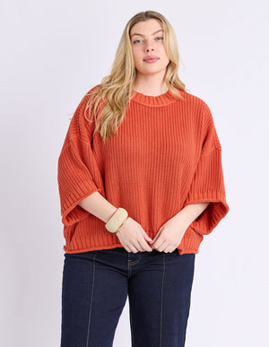 Luela Short Sleeve Knit - Orange