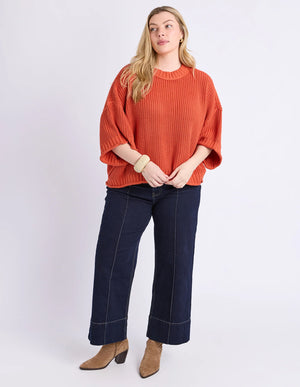 Luela Short Sleeve Knit - Orange