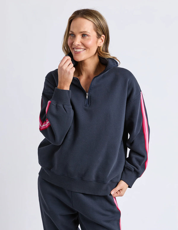 Navy Lover Zip Sweat