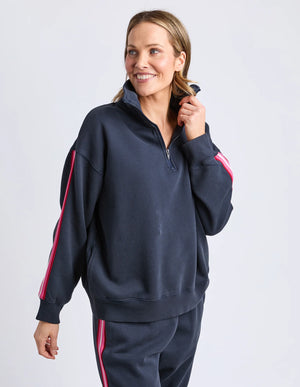 Navy Lover Zip Sweat