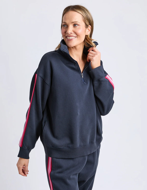 Navy Lover Zip Sweat