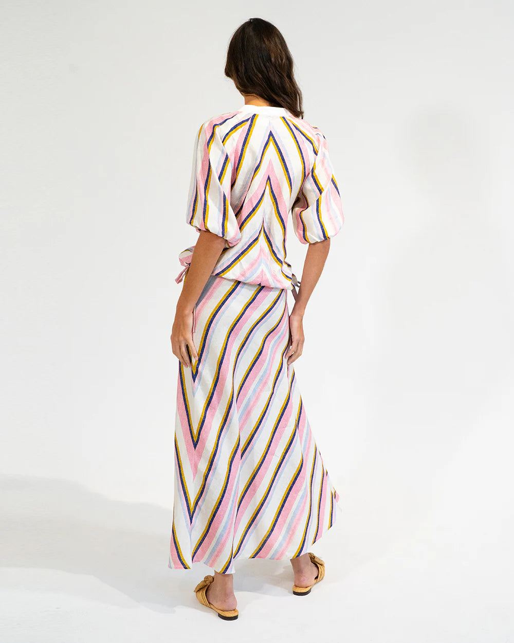 Austin Bias Skirt - Catalina Stripe