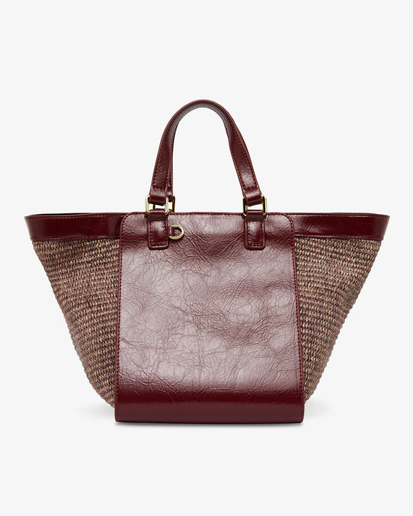 Carnegie Tote - Burgundy/Coco weave