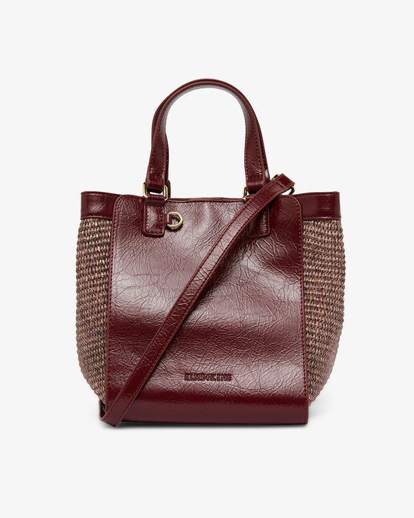 Carnegie Tote - Burgundy/Coco weave
