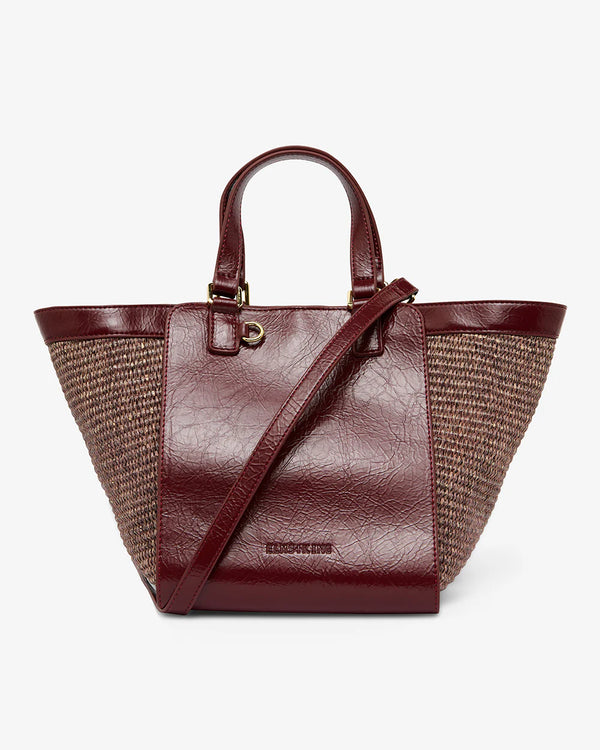 Carnegie Tote - Burgundy/Coco weave