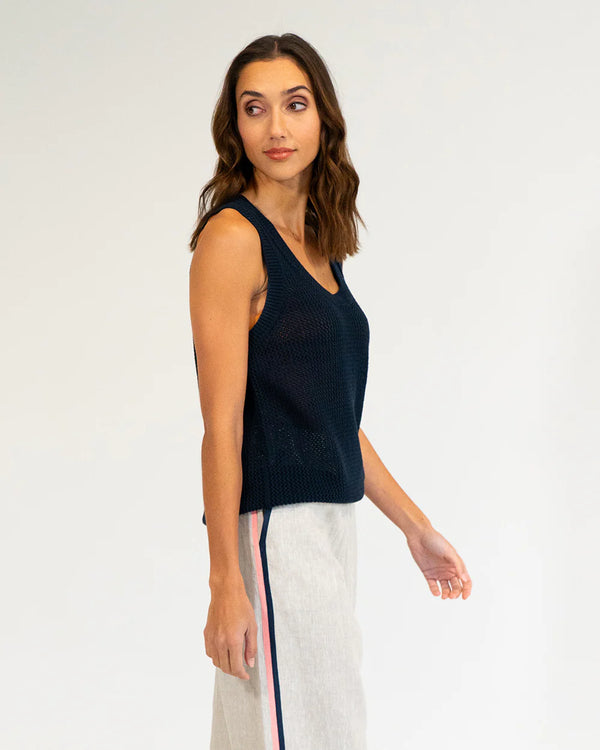 EK Palm Cove Tank Knit - Navy