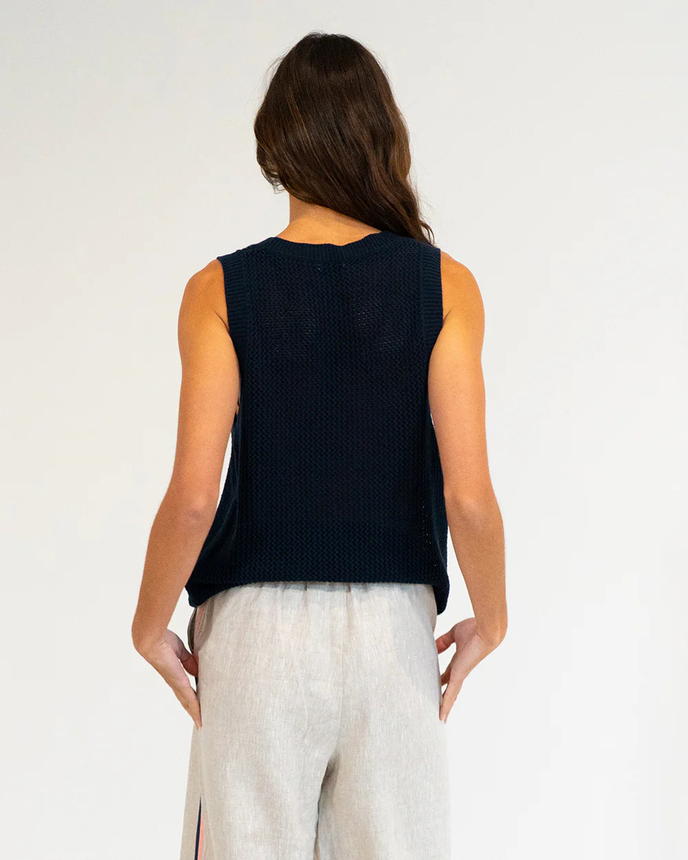 EK Palm Cove Tank Knit - Navy