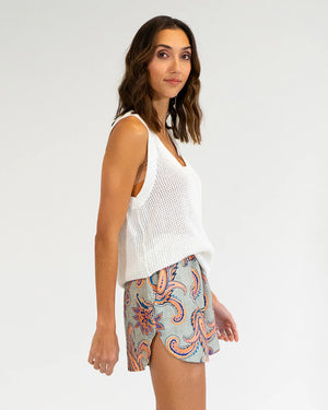 EK Palm Cove Tank Knit - White