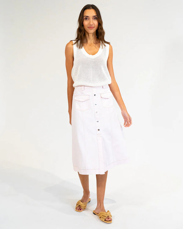 EK Palm Cove Tank Knit - White